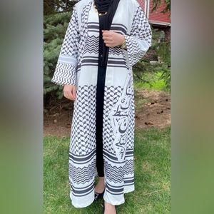 Open Kufya Cardigan dress palestine